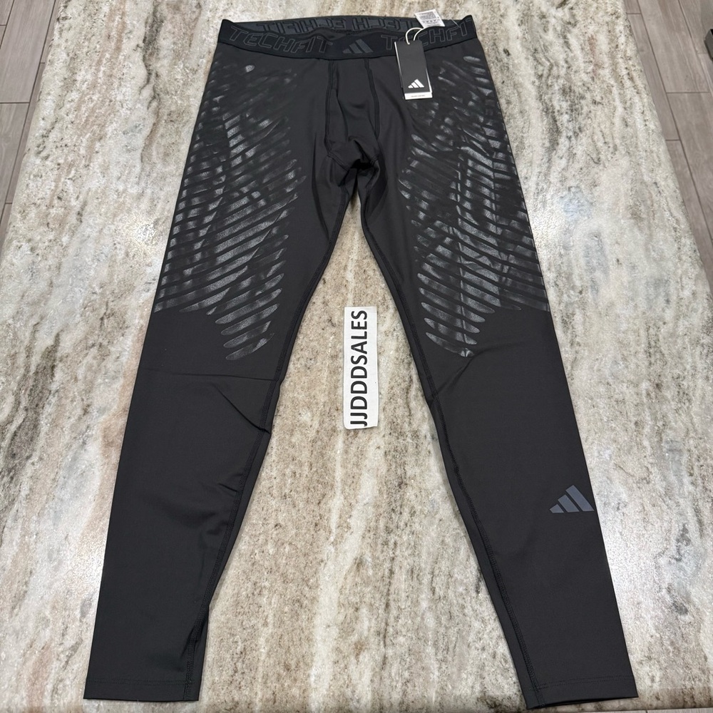 ADIDAS TECHFIT CONTROL X RHEON LEGGINGS PANTS BLACK HS9812 MEN’S SZ XL NWT $120